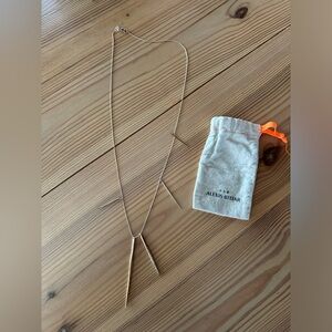 Alexis Bittar Long Pendant spike spear Crystal Necklace